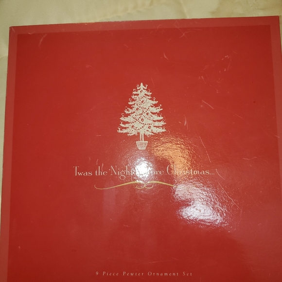 PEWTER ornament set of 9. Twas the night before xmas - Picture 6 of 8